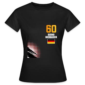 Sauftrikot Deutschland Bernd Bierbauch - Frauen T-Shirt - Schwarz - Vorne - AI Model Female 172 dark (172cm)