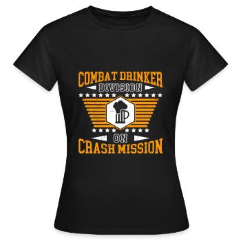 Festival Biertrinker Männer Saufen Kampftrinker - Frauen T-Shirt - Schwarz - Vorne - AI Model Female 172 dark (172cm)