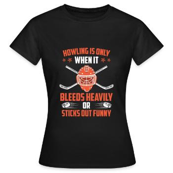 Hurler, c’est quand il saigne ou se démarque étrangement - T-shirt Femme - noir - Devant - AI Model Female 172 dark (172cm)