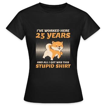 Anniversaire de service 25 ans anniversaire de l’entreprise - T-shirt Femme - noir - Devant - AI Model Female 172 dark (172cm)