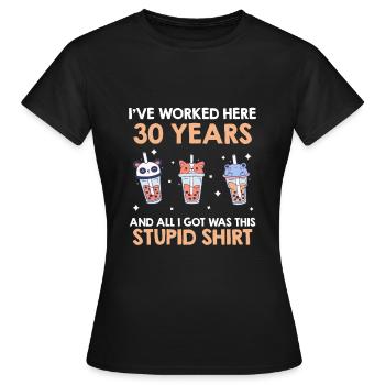 Anniversaire de service 30 ans anniversaire de l’entreprise - T-shirt Femme - noir - Devant - AI Model Female 172 dark (172cm)