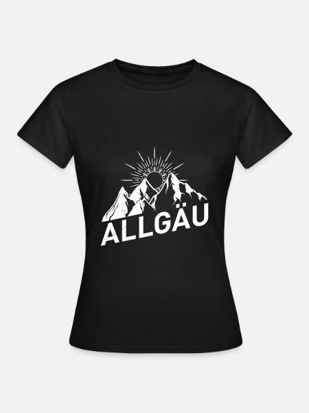 Urlaub in Bayern Allgäu - Frauen T-Shirt - Schwarz