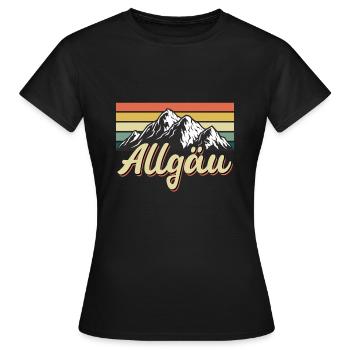 Allgäu - T-shirt Femme - noir - Devant - AI Model Female 172 dark (172cm)