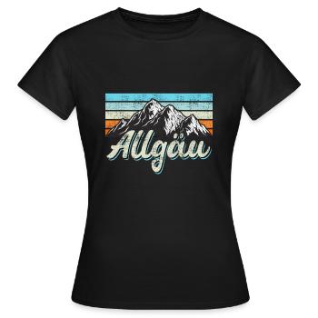Allgäu - T-shirt Femme - noir - Devant - AI Model Female 172 dark (172cm)