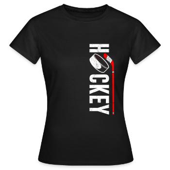 Bâtons de hockey sur glace - T-shirt Femme - noir - Devant - AI Model Female 172 dark (172cm)