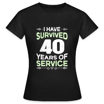 40 Jahre Arbeit Dienstjubiläum 40 Jahre - Frauen T-Shirt - Schwarz - Vorne - AI Model Female 172 dark (172cm)