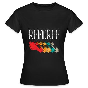 Schiedsrichter Evolution Schiri - Frauen T-Shirt - Schwarz - Vorne - AI Model Female 172 dark (172cm)