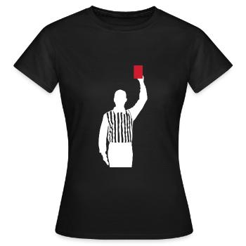Carton rouge de l’arbitre Shiri faute - T-shirt Femme - noir - Devant - AI Model Female 172 dark (172cm)