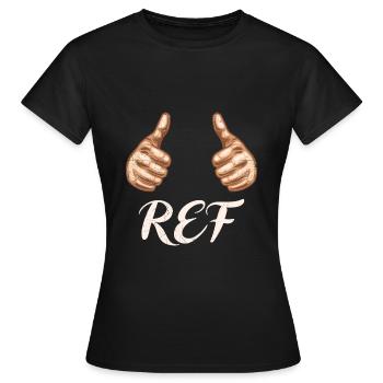Schiri Schiedsrichter - Frauen T-Shirt - Schwarz - Vorne - AI Model Female 172 dark (172cm)