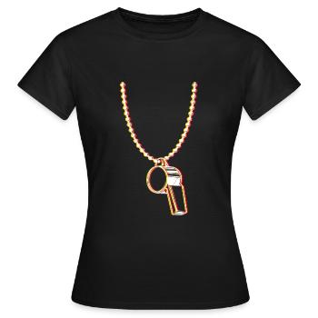 Whistle Referee's Whistle Referee - Women's T-Shirt - black - Front - AI Model Female 172 dark (172cm)