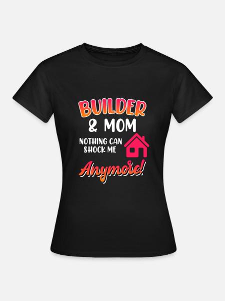 Bauherrin und Mama Eigenheim - Frauen T-Shirt - Schwarz