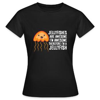 Les méduses sont fantastiques Je suis fantastique Je suis - T-shirt Femme - noir - Devant - AI Model Female 172 dark (172cm)
