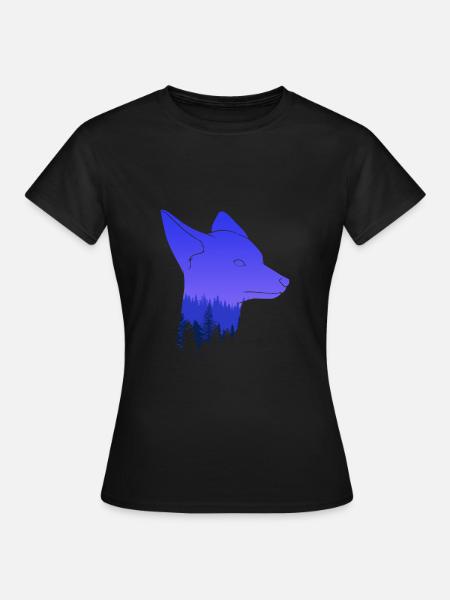 Fuchskopf Fuchs - Frauen T-Shirt - Schwarz