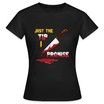 Serial Killer Knife Halloween - Women's T-Shirt - black - Front - AI Model Female 172 dark (172cm)