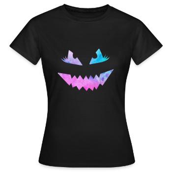 Grusel Maske Halloween - Frauen T-Shirt - Schwarz - Vorne - AI Model Female 172 dark (172cm)