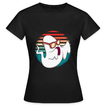 Geisterstunde Halloween Geist - Frauen T-Shirt - Schwarz - Vorne - AI Model Female 172 dark (172cm)