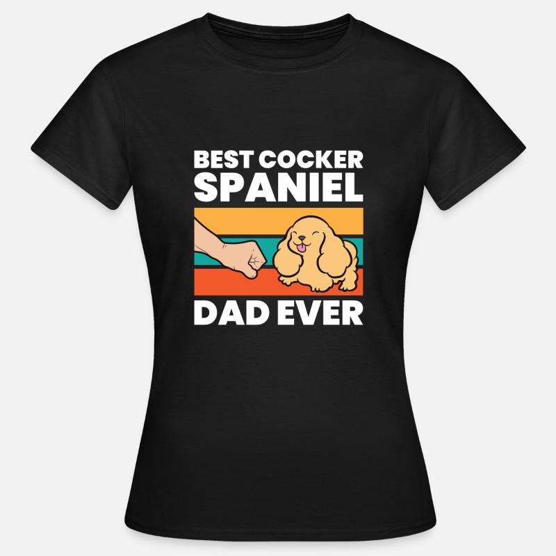 Il miglior papà Cocker Spaniel di sempre - Maglietta da donna - nero