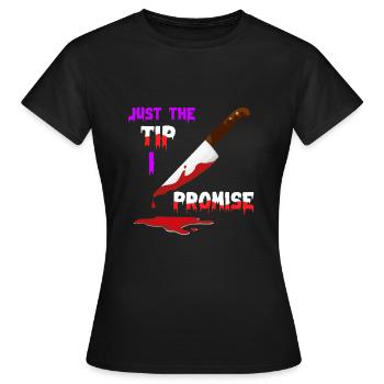 Serial Killer Knife Halloween - Women's T-Shirt - black - Front - AI Model Female 172 dark (172cm)