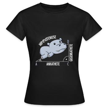 Mathematik Hippotenuse lustiges Mathe - Frauen T-Shirt - Schwarz - Vorne - AI Model Female 172 dark (172cm)