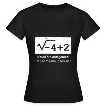 Komplexe Zahlen lustiges Mathe - Frauen T-Shirt - Schwarz - Vorne - AI Model Female 172 dark (172cm)