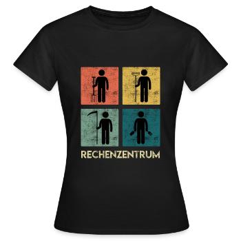 Rechenzentrum Garten Rechen Gärtner - Frauen T-Shirt - Schwarz - Vorne - AI Model Female 172 dark (172cm)