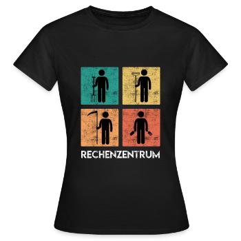 Rechenzentrum Garten Rechen Gärtner - Frauen T-Shirt - Schwarz - Vorne - AI Model Female 172 dark (172cm)