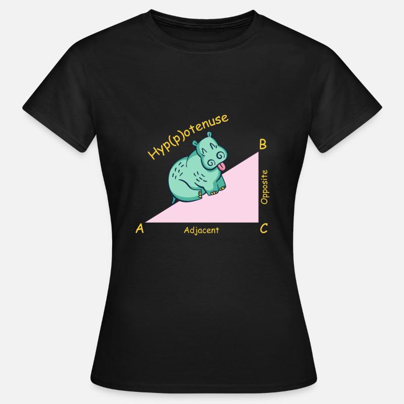 Math teacher mathematician Hippotenuse - Women's T-Shirt - black