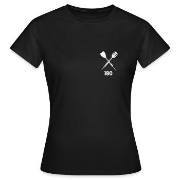 Dart Zubehör Darts Flight Dartpfeile 180 in Dart - Frauen T-Shirt - Schwarz - Vorne - AI Model Female 172 dark (172cm)