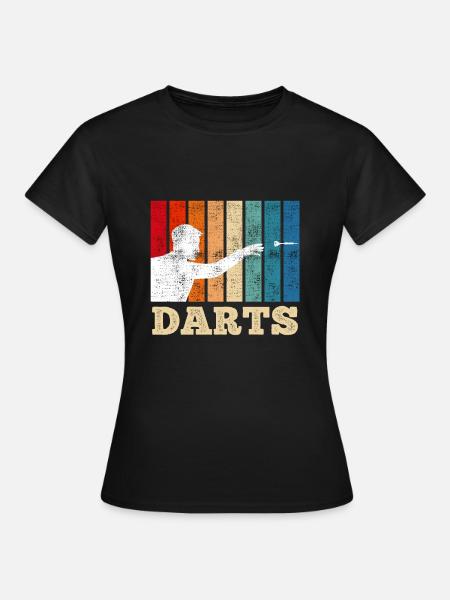 Dartspieler darten Dartscheibe Dart - Frauen T-Shirt - Schwarz