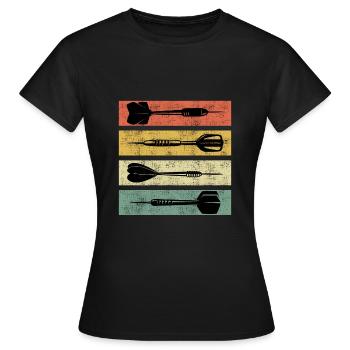 Fléchettes Flèches Dart Accessoires Fléchettes Fléchettes - T-shirt Femme - noir - Devant - AI Model Female 172 dark (172cm)