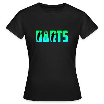 Darts Dart Pfeile Dart Zubehör Dart - Frauen T-Shirt - Schwarz - Vorne - AI Model Female 172 dark (172cm)