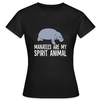 Seekühe sind mein Seelentier Lustige Seekuh - Frauen T-Shirt - Schwarz - Vorne - AI Model Female 172 dark (172cm)