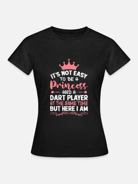 Prinzessin Darts Damen Dart Dart Zubehör Dart - Frauen T-Shirt - Schwarz