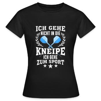 Kneipensport Darts spielen Dartpfeile Treffer Dart - Frauen T-Shirt - Schwarz - Vorne - AI Model Female 172 dark (172cm)