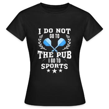 Kneipensport Darts spielen Dartpfeile Treffer Dart - Frauen T-Shirt - Schwarz - Vorne - AI Model Female 172 dark (172cm)