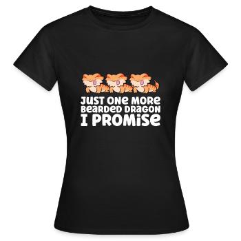 Nur noch eine Bartagame Ich verspreche - Frauen T-Shirt - Schwarz - Vorne - AI Model Female 172 dark (172cm)