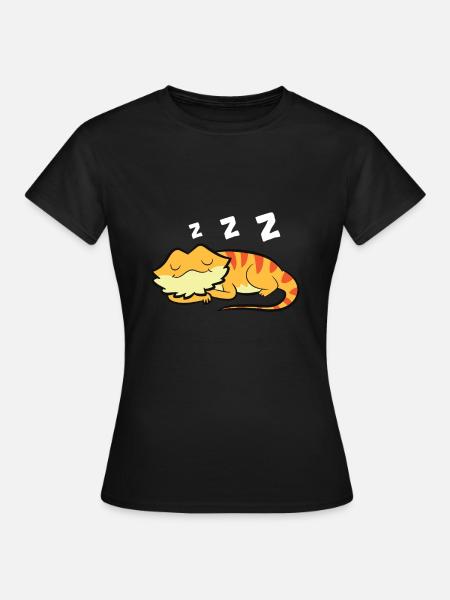 Bartagame Reptil Eidechse Schlafende Bartagame - Frauen T-Shirt - Schwarz