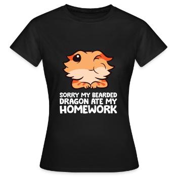 Entschuldigung, meine Bartagame hat meine - Frauen T-Shirt - Schwarz - Vorne - AI Model Female 172 dark (172cm)