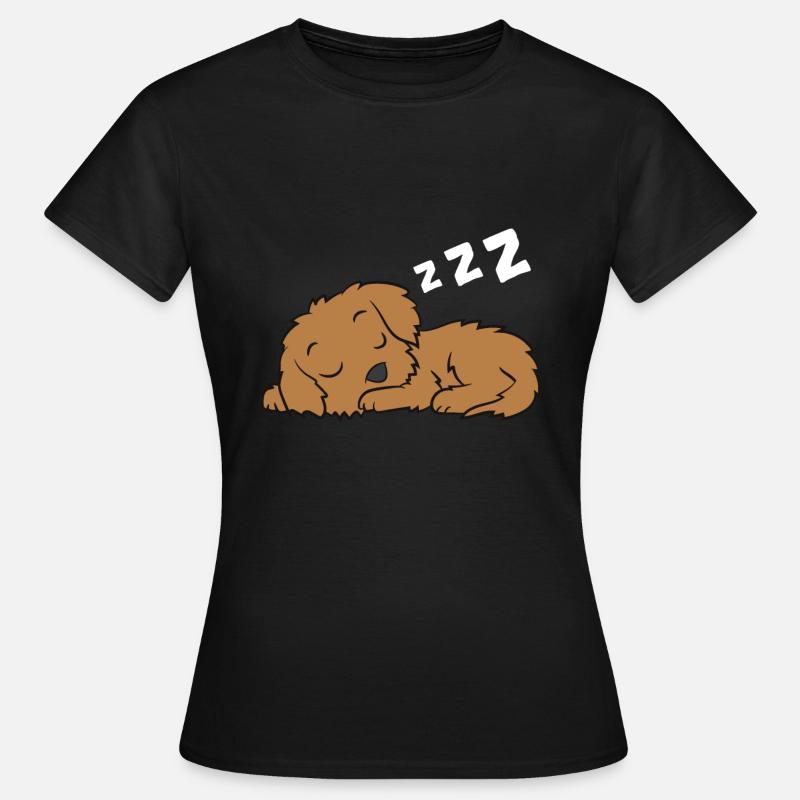 Cockapoo Pyjama Cute Cockapoo Hund Schlafen - Frauen T-Shirt - Schwarz