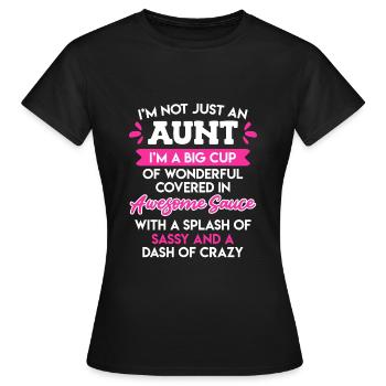 Wonderful Aunt Best Aunt in the World Aunt - Women's T-Shirt - black - Front - AI Model Female 172 dark (172cm)