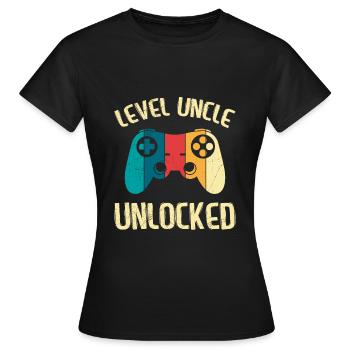 Niveau Débloqué Oncle Oncle Oncle - T-shirt Femme - noir - Devant - AI Model Female 172 dark (172cm)