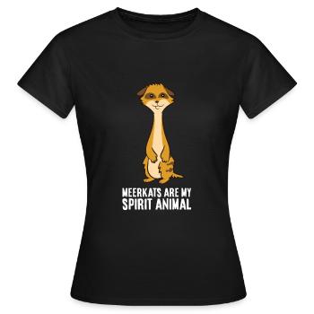 Erdmännchen sind mein Seelentier Niedliches - Frauen T-Shirt - Schwarz - Vorne - AI Model Female 172 dark (172cm)