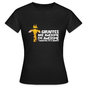 Giraffen sind fantastisch Ich bin fantastisch, - Frauen T-Shirt - Schwarz - Vorne - AI Model Female 172 dark (172cm)