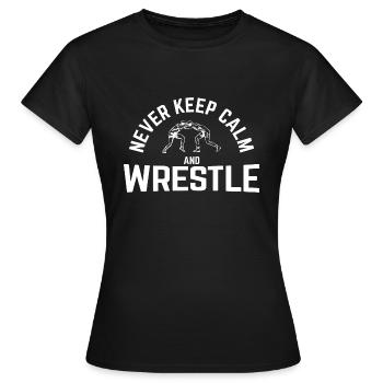 Grappling Martial Arts Wrestling - Frauen T-Shirt - Schwarz - Vorne - AI Model Female 172 dark (172cm)