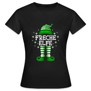 Cheeky Elf Christmas Nicholas Elf - Women's T-Shirt - black - Front - AI Model Female 172 dark (172cm)