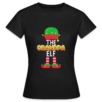 Opa Elfe Grandpa Elf - Women's T-Shirt - black - Front - AI Model Female 172 dark (172cm)