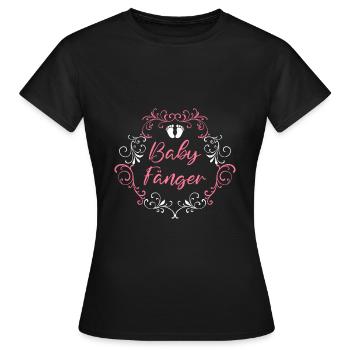 Doula I am the baby catcher midwife - Women's T-Shirt - black - Front - AI Model Female 172 dark (172cm)