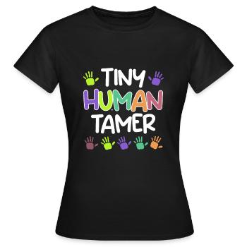 Jardin d’enfants Kinderzähmer Jardin d’enfants Erzieher - T-shirt Femme - noir - Devant - AI Model Female 172 dark (172cm)
