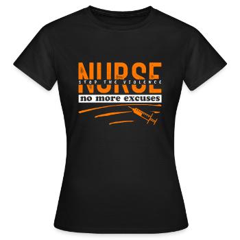 Keine Ausrede ich bin die Krankenschwester - Frauen T-Shirt - Schwarz - Vorne - AI Model Female 172 dark (172cm)
