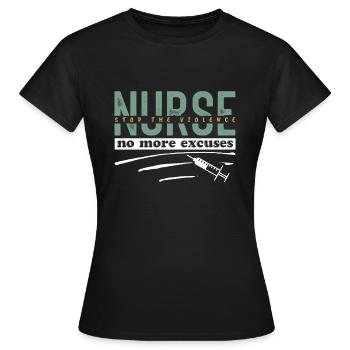 Keine Ausrede ich bin die Krankenschwester - Frauen T-Shirt - Schwarz - Vorne - AI Model Female 172 dark (172cm)